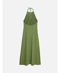 Scotch & Soda Women's Embroidered Long Sleeve Cotton and Linen Shift Dress