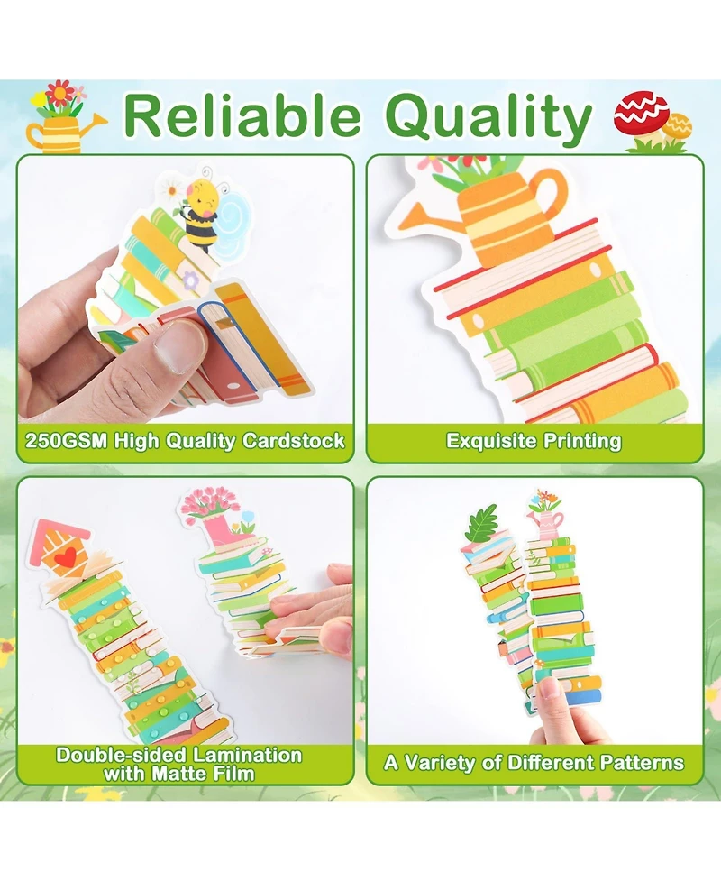 Gnuadz Spring Bookshelf Bookmarks Bulk 20 Styles