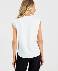 Kasper Petite V-Neck Sleeveless Top