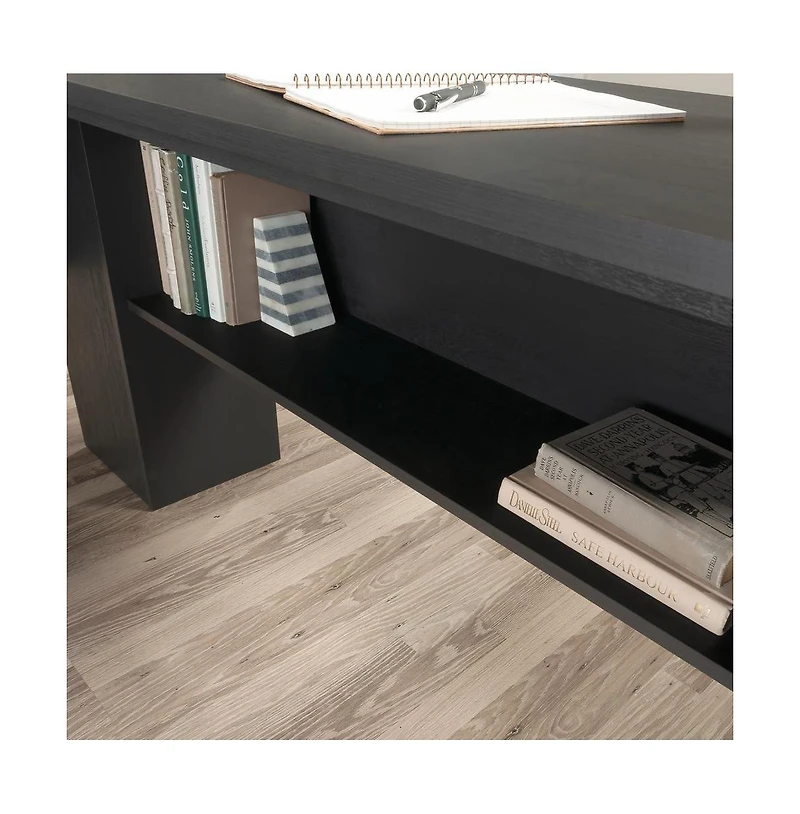 Sauder Dawson Trail L Desk, Raven Oak finish