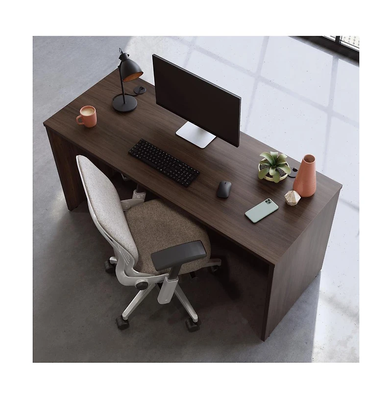 Sauder Affirm Commercial Office Desk, Noble Elm finish