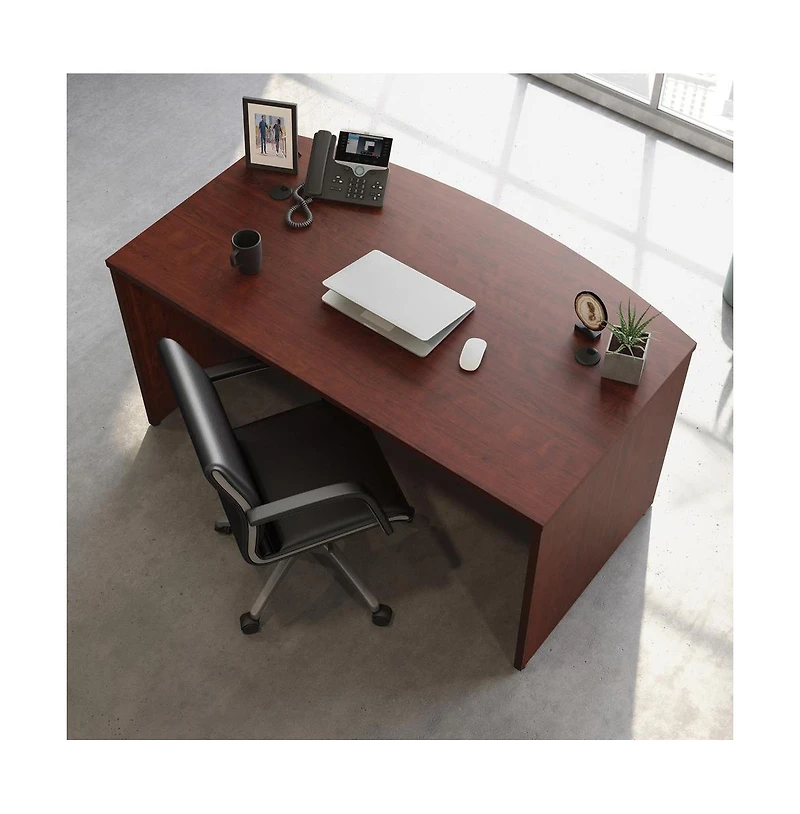 Sauder Affirm Commercial Office Desk, Noble Elm finish