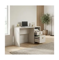 Sauder Grand Coast Desk, Dove Linen finish