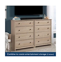Sauder River Ranch 4-Drawer Bedroom Chest, Harvest Walnut Finish