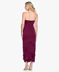Betsy & Adam Women's Strapless Fitted Column Gown