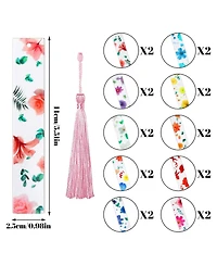 Gnuadz Flower Bookmark Transparent Floral Tassel Page Marker