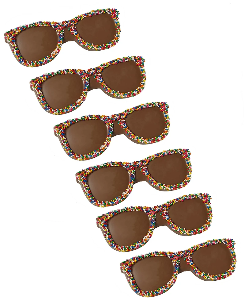 Betsy Ann Chocolates Fourth of July Milk Chocolate Sunglasses, 6 Pack