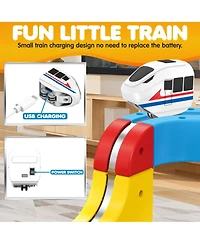 Contixo MT2 Magnetic Train Track Set 150PCS with 2 Motorized Trains Stem Building Toy for Kids