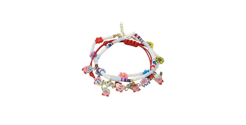Kirby Copy Abilities 3-Pack Multi-Charmed Bracelet Set