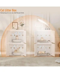 Gaomon Cat Litter Box Enclosure,Hidden Litter Box Furniture,Wooden Litter Box Enclosure Furniture,Indoor Cat House,Side End Table, Tv Stand