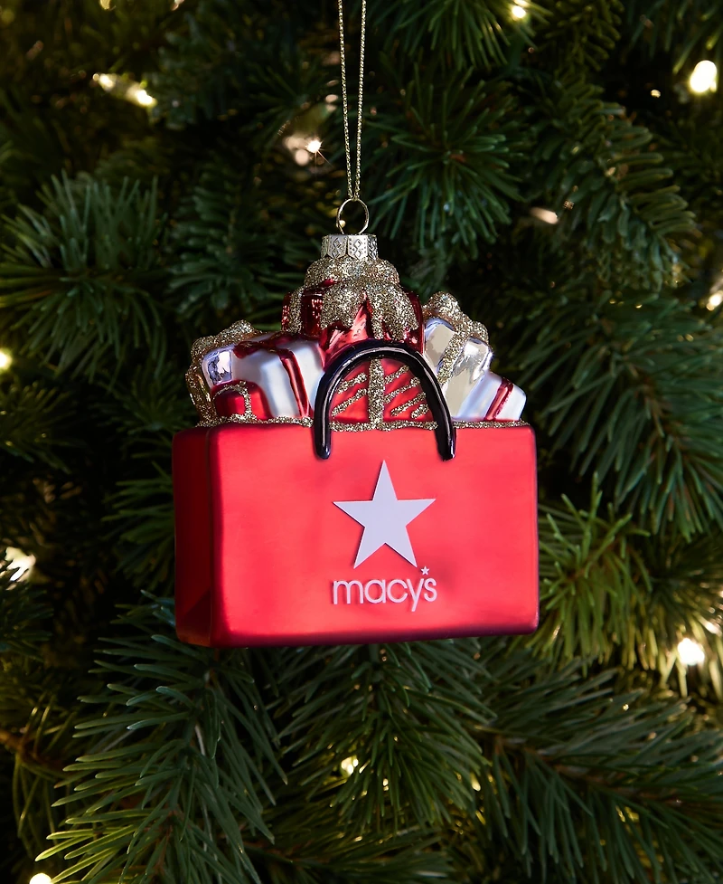 Holiday Lane Macy's Gift Bag Ornament, Macy's Exclusive