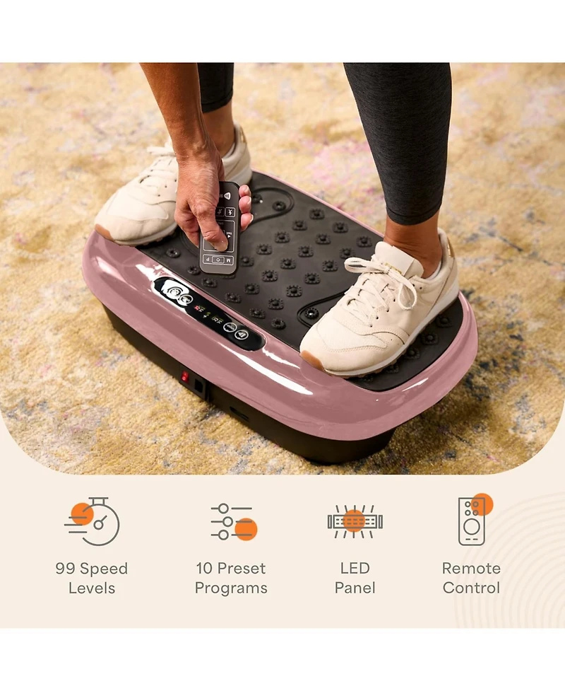 LifePro Compact Vibration Plate Exercise Machine, Mini Full Body Vibration Platform for Lymphatic Drainage & Pain Relief