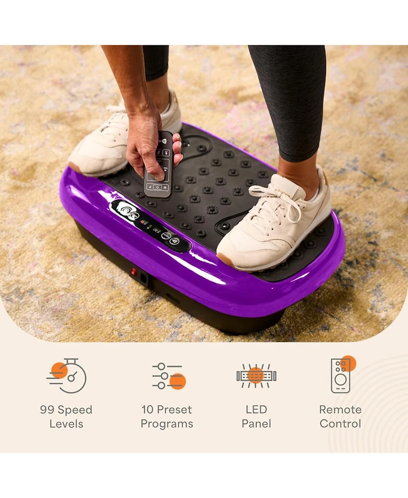 Lifepro Compact Vibration Plate Exercise Machine - Mini Full Body Platform for Lymphatic Drainage & Pain Relief