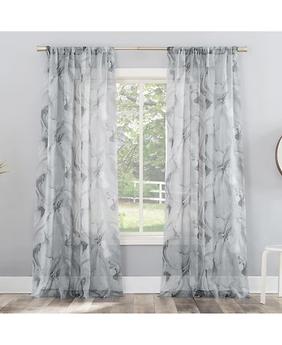 Cristo Crushed Sheer Voile Rod Pocket Curtain Panel