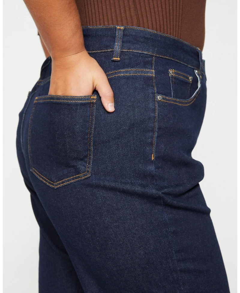 Universal Standard Women's Plus Bae Boyfriend Straight Leg Jeans