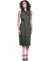 Karl Lagerfeld Paris Women's Printed Midi Dress