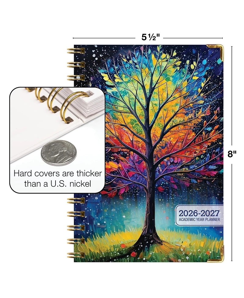 Gnuadz Hardcover Academic Planner 2026-2027 14-Month Daily Weekly Monthly Agenda