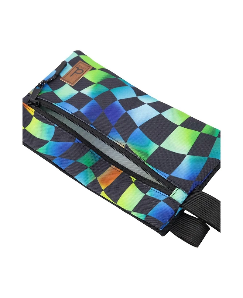 Deux par Deux Little Boy Checkered Functional Compact Organized Pencil Case