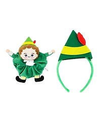 Elf Buddy 2-Piece Plush Headband & Scrunchie Set