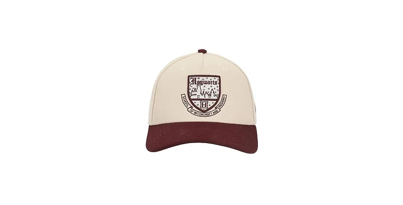 Harry Potter Men's Hogwarts Castle White Polywool A-Frame Baseball Hat