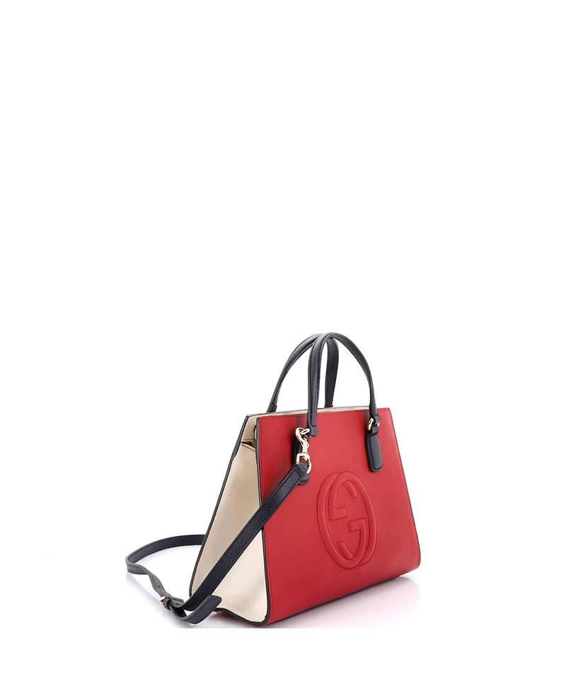 Pre-Owned Gucci Medium Soho Convertible Top Handle Satchel Leather