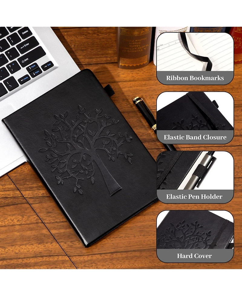 Gnuadz Leather Journal A5 Lined Notebook 320 Pages Hardcover