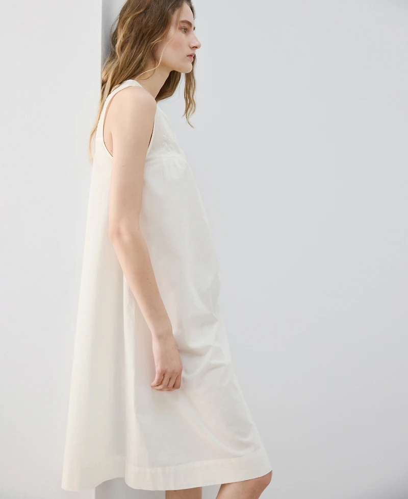 Mango Women's Embroidered Detail Cotton Nightdress