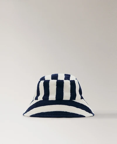 Mango Women's Striped Cotton Terry Bucket Hat