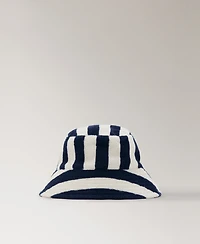 Mango Women's Striped Cotton Terry Bucket Hat