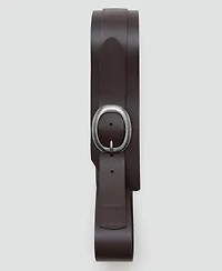 Mango Women's Leather Obi Belt