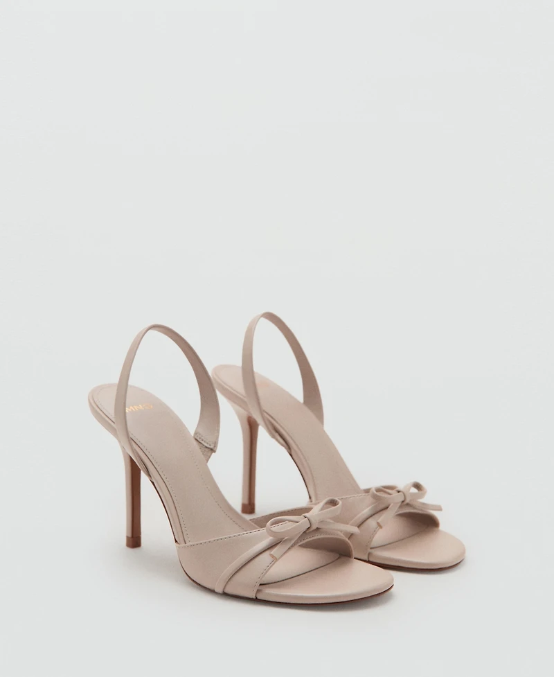 Mango Women's Bow Detail Strappy Heeled Sandals