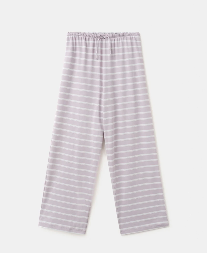 Mango Women's Cotton Striped Pajama Pants