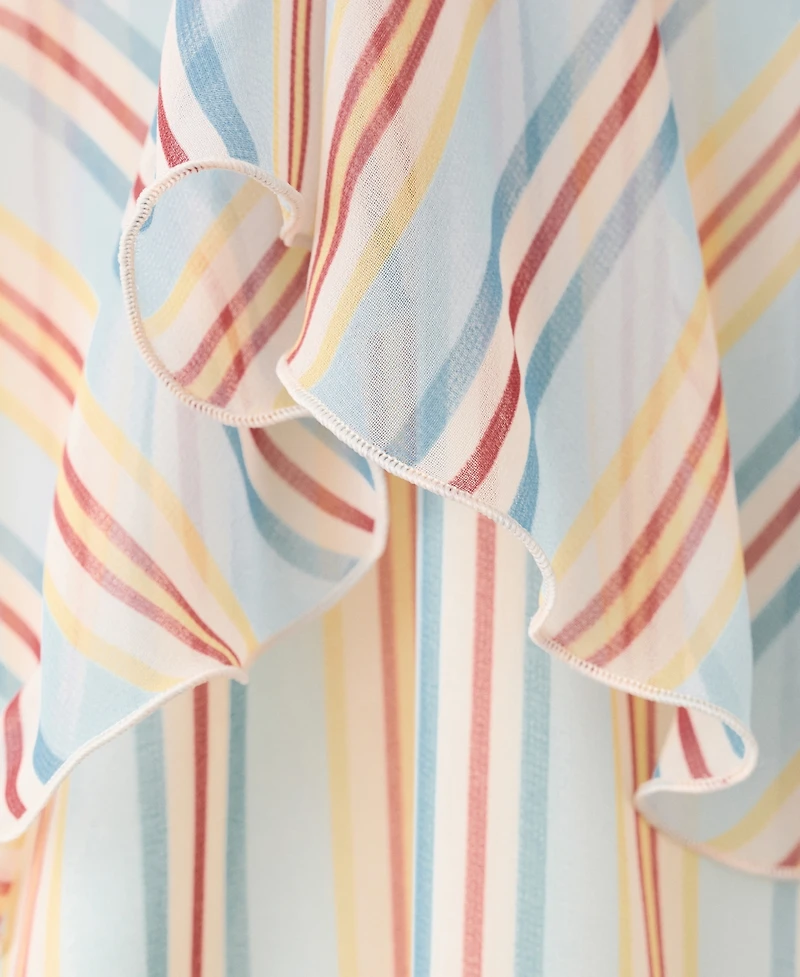 Mango Women's Ruffled Striped Dress