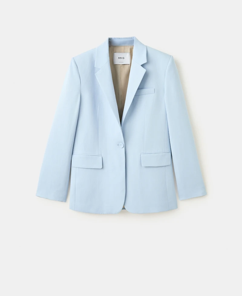 Mango Women's Straight-Fit Suit Blazer