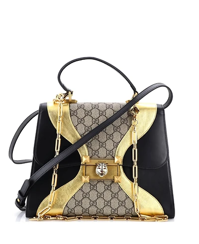Pre-Owned Gucci Medium Osiride Top Handle Bag Gg Coated Canvas and Leather