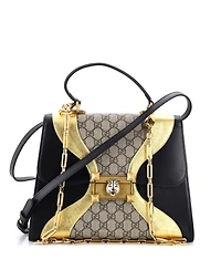 Pre-Owned Gucci Medium Osiride Top Handle Bag Gg Coated Canvas and Leather