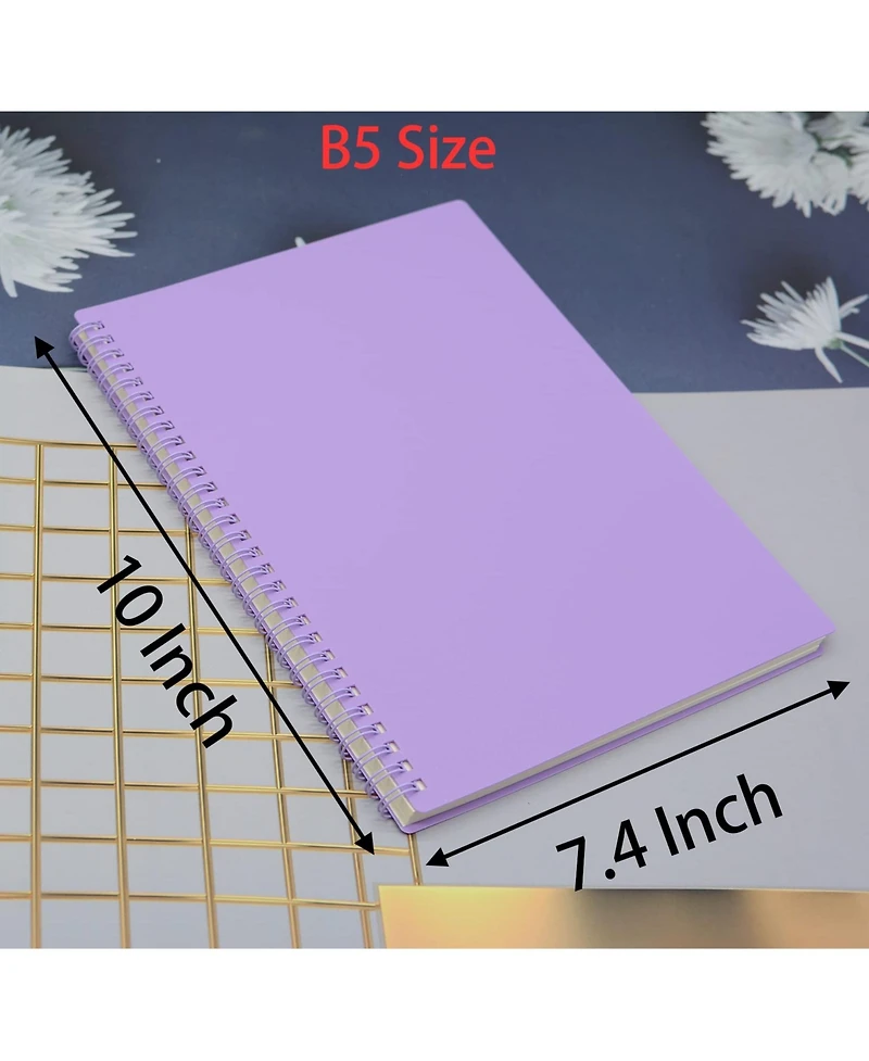 Gnuadz Spiral Notebook Plastic Hardcover College Ruled Journal