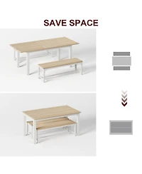 gaomon 5-Piece Extendable Office Dining Table and Chair Set