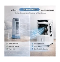 Xo 3-Speed Evaporative Cooler, Cooling Fan for Living Room, Office and Garage with 8.4 gal Water Tank