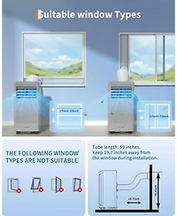 Xo Portable Air Conditioner, Cools/Heats Up to 450 Sq.Ft, 10000 Btu