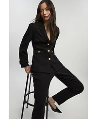 Karen Millen Women's Military Single Breasted Blazer