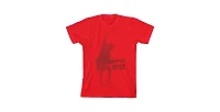 Ac/Dc Boys Acdc Red Angus Young Silhouette Youth Short Sleeve Crew Neck Tee-xs