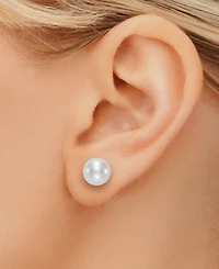 Macy's Akoya Pearl (8-8.5mm) Stud Earrings in 14k Yellow Gold