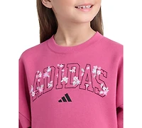 adidas Girls' 2T-6X Long-Sleeve Sweatshirt and Pants, 2-Piece Set