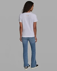 Karl Lagerfeld Paris Women's Bonjour Crewneck T-Shirt