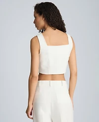 Kenneth Cole Women's Fitted Square Neck Bodice Top