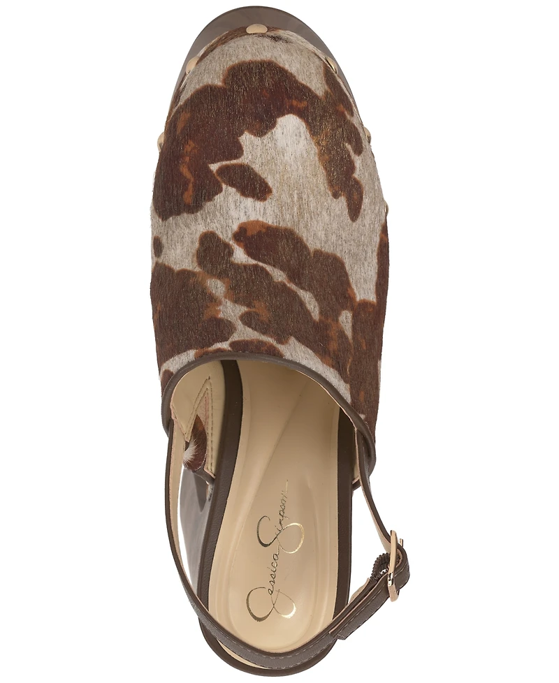 Jessica Simpson Women's Cazea Platform Block Heel Cozy Clogs
