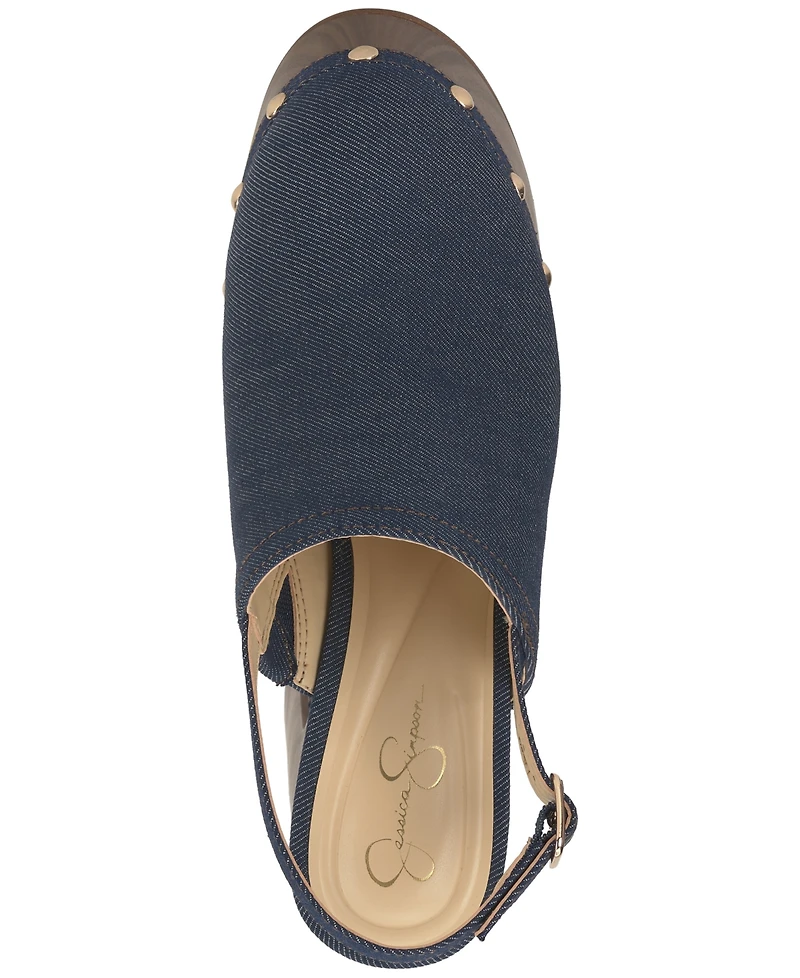 Jessica Simpson Women's Cazea Platform Block Heel Cozy Clogs