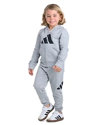 adidas Boys' 2T-7 Full-Zip Jacket and Jogger, 2-Piece Set