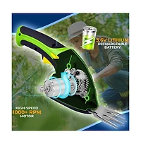 Pyle Cordless Handheld Grass Cutter Shears with Hedge Trimmer Blade